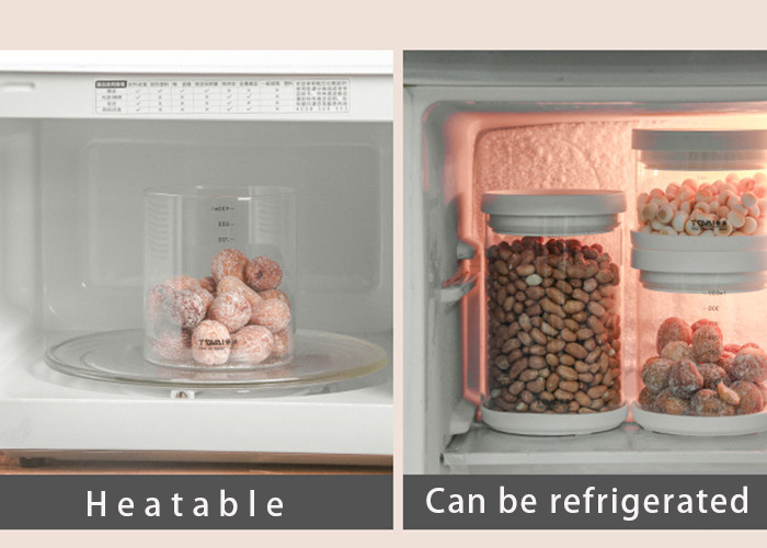 Kitchen Food Storage Containers Moistureproof Feature 500ml-2100ml Capacity