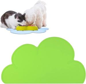 China Silicone Pet Feeding Food Mat Dog Cat Placemat Mat With Raised Edge Anti-Slip Waterproof Pet Bowl Mats Pet Food Tray factory