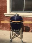 24" CERAMIC BBQ GRILL KAMADO/ Black, Red, Green/ Stainless Cart or Iron Cart