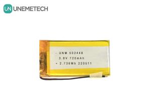 China 3.8V 720mAh LiPo High Voltage Battery LiHV 502448 for Bluetooth Headphone factory