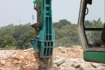 Excavator attachment demolition tools small rock crusher company