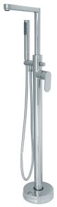 China Polished Freestanding Brass Bath Taps , Bathtub Shower Mixer Faucet factory