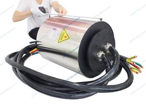 China Ip66 Waterproof Slip Ring High Current Electrical Carbon Brush Mechanical factory