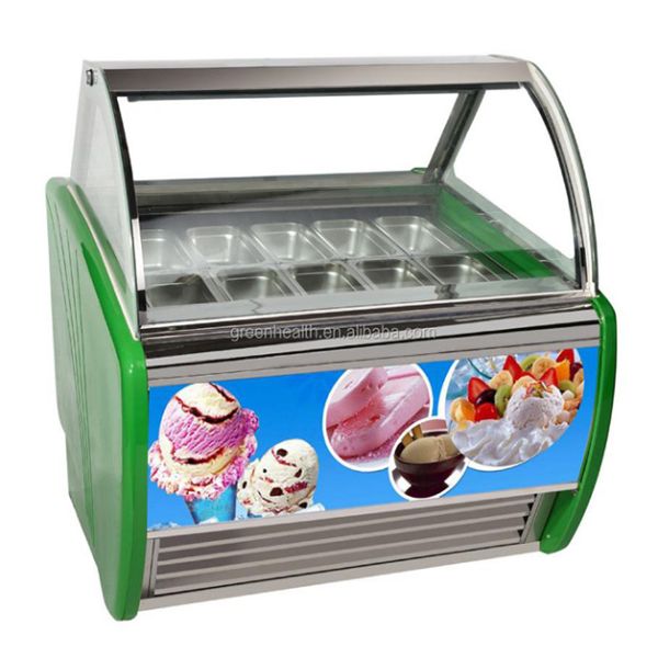 16 Plate Ice Cream Shop/Convenience Store Uses Ice Cream Refrigeration Display