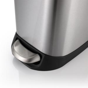 China Hands Free 205mm Width Rectangular Stainless Steel Trash Can factory