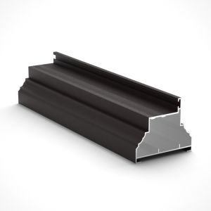 Electrophoresis 6061 Extruded Aluminum Handrail Profiles Wood Grain Anodizing