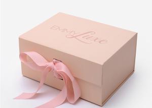 China Light Pink Flat Foldable Packaging Box Rigid Customized Design 2mm Thickness factory