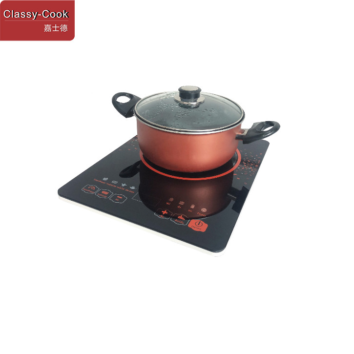 380*295mm 2000W Hot Pot Single Induction Cooktop Temperature Sensor