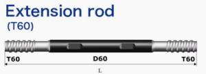 China T60 D60 Dia 60mm Stainless Steel Rock Drilling Rod 1525mm factory