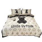 White Bear 100% Polyester Fibre Bedding Set Luxury Violent Bear Designer Duvet