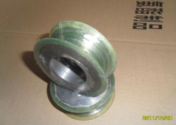 Industrial natural PU Polyurethane Coating Elevator Rollers Wheels / Polyurethan