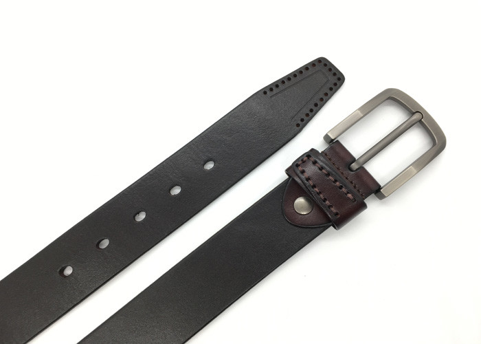 Men's Pin Buckle 140CM Casual Cowhide Leather Belt