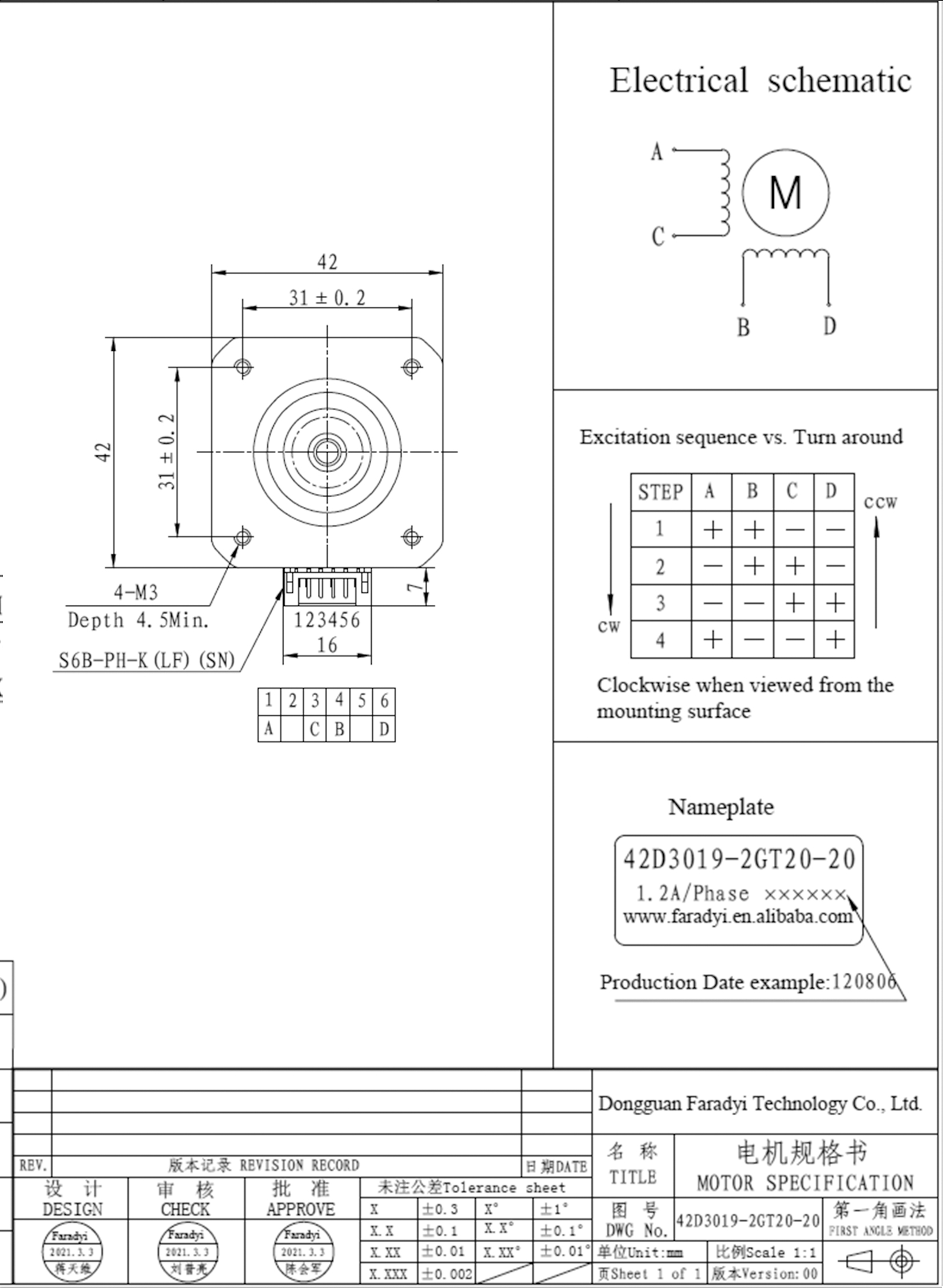 Faradyi Custom High Quality Stepper Motor Low Noise 12V 24V Close Loop Nema 17 Stepper Motor For Machine
