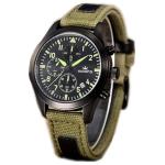 Fabric Leather Band Watches / Multifunctional Stainless Steel Mens Watches ,