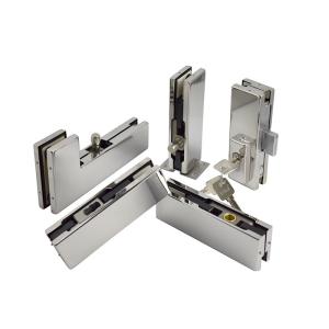 China 12mm pivot Glass Door Hardware Accessories L Patch Fitting SS201 Material factory