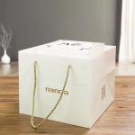 FSC Extra Wide Base Large Bakery Takeaway Paper Bags White For Cake Box