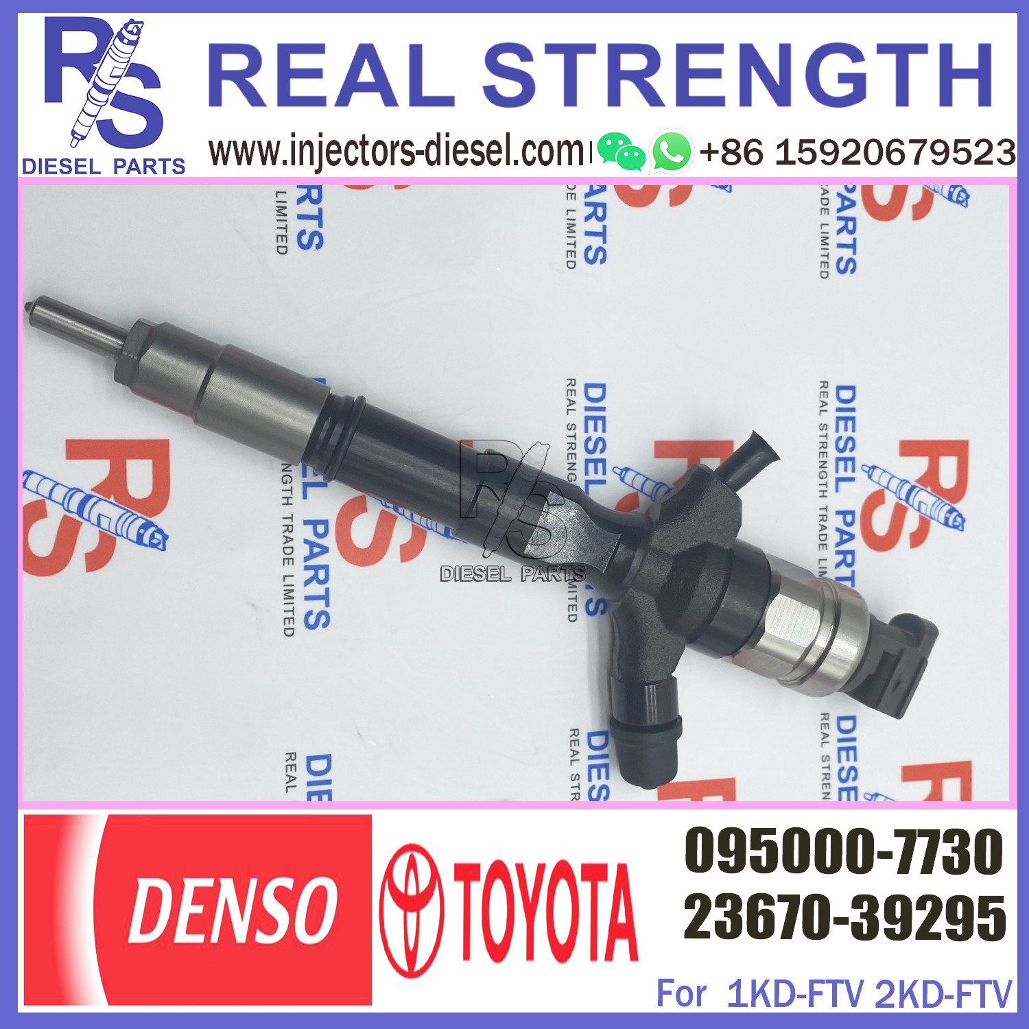 common rail injector assembly 095000-7720 is used for Toyota 1VD electric common rail injector 095000-7730 23670-39295
