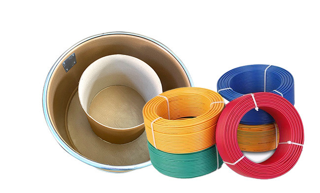 Sturdy Recyclable Fiber Optic Cable Drum Fiber Shipping Barrels With Plastic Lid