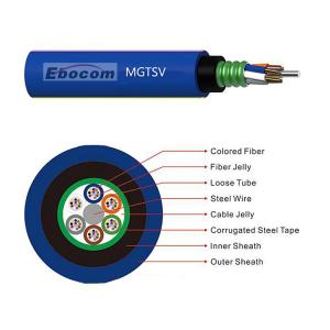 China MGTSV Flame Retardant Mining Cable G652D 12 24 36 48 96 144 core Outdoor Armoured Communication factory