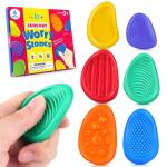 Food Grade Silicone Fidget Sensory Toy Stones Baby Sensory Teether Toy