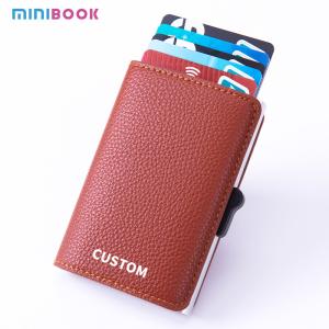 China Stylish Fashion RFID Blocking PU Leather Minimalist Wallet with Customized Color factory