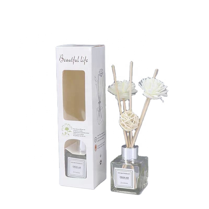 Custom Design Printed Reed Diffuser Bottles Packaging Box With Inner Tray Gift Box With Clear Window