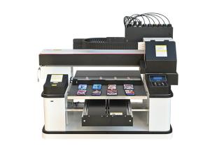 China Automatic Multifunction A4 UV Flatbed Printer 3D Emboss Varnish factory
