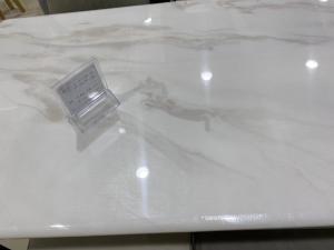 China Durable Classic Faux Marble Dinette For 6 Strong Stability Clear Texture factory