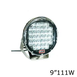 China 9 inch Led work light with 111Watt , 37pcs*3w high intensity CREE LEDS, Black, Red, Bule, Yellow Body color available factory
