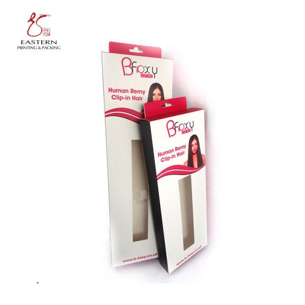 China Beautiful Foldable Eastern Custom Wig Packaging Boxes With PVC Window factory