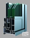 Customized Colors Aluminium Windows Profiles Double Glazed Heat Insulation