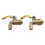 1/2" 231PSI Bibcock Forged Garden Water Tap Brass Outside Tap Three Parts