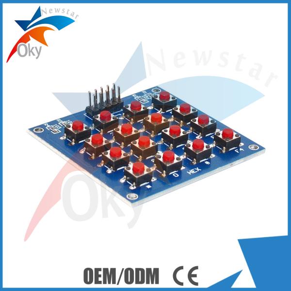 China 16 Keyboard PCB 4 x 4 LED Dot Matrix Module for Arduino , MCU / AVR / ARM Button Switch Panel Board factory