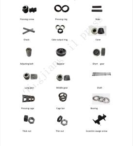 China ISO9001 Oil Making Machinery Oil Press Spare Parts OEM ODM factory