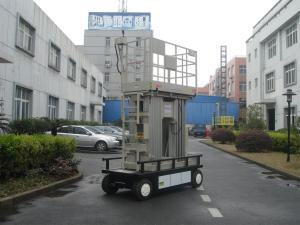 China Four Mast Electric Ladder Lift , 300KG Load 12m Mobile Elevated Platform factory