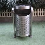 Stainless Steel Commercial Outdoor Trash Cans Rustproof For Garden Park
