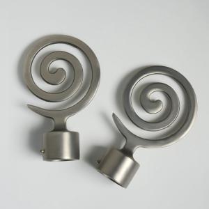 China Customized Matte Black Adjustable 35mm Curtain Pole Ends factory
