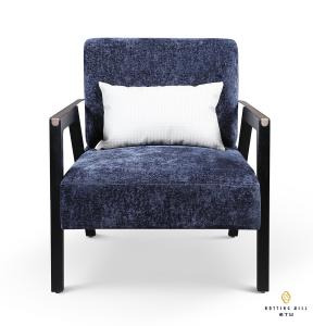 China SS Frame Oak Solid Wood Base Hotel Leisure Chair High Density Foam factory