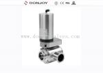 Manual SS316L DN50 Pneumatic 3 Way Butterfly Valves