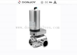 China Manual SS316L DN50 Pneumatic 3 Way Butterfly Valves factory