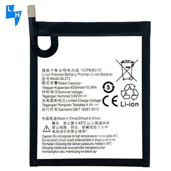BL272 Replacement Battery 3200mAh for Lenovo Vibe K6 Power XT1662 K33A42 Black