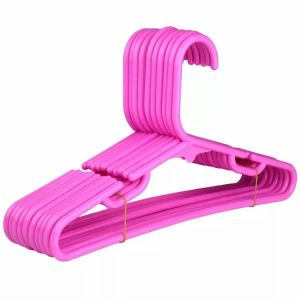 China Wholesale 3D printing Colorful Non Slip Foldable Adjustable PP Plastic Cute Plastic Hanger For Baby factory