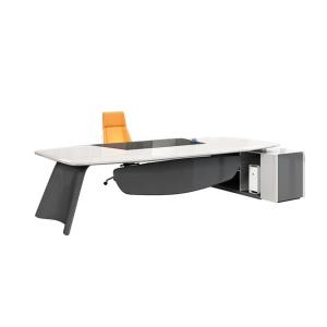 China Mall Light Luxury Baking Lacquer Boss President Table Office Furniture Office Desk factory