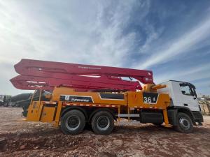 China 36m Pusmeister Mobile Concrete Pump Truck With 3 Boom Sections In Used Refurbished Condition factory