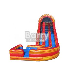 Commercial Blue Curve Wave Inflatable Water Slides For Children