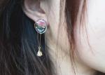Wholesale Lollipop Alloy Gem Handmade Crystal Gel Cartoon Earrings With Best