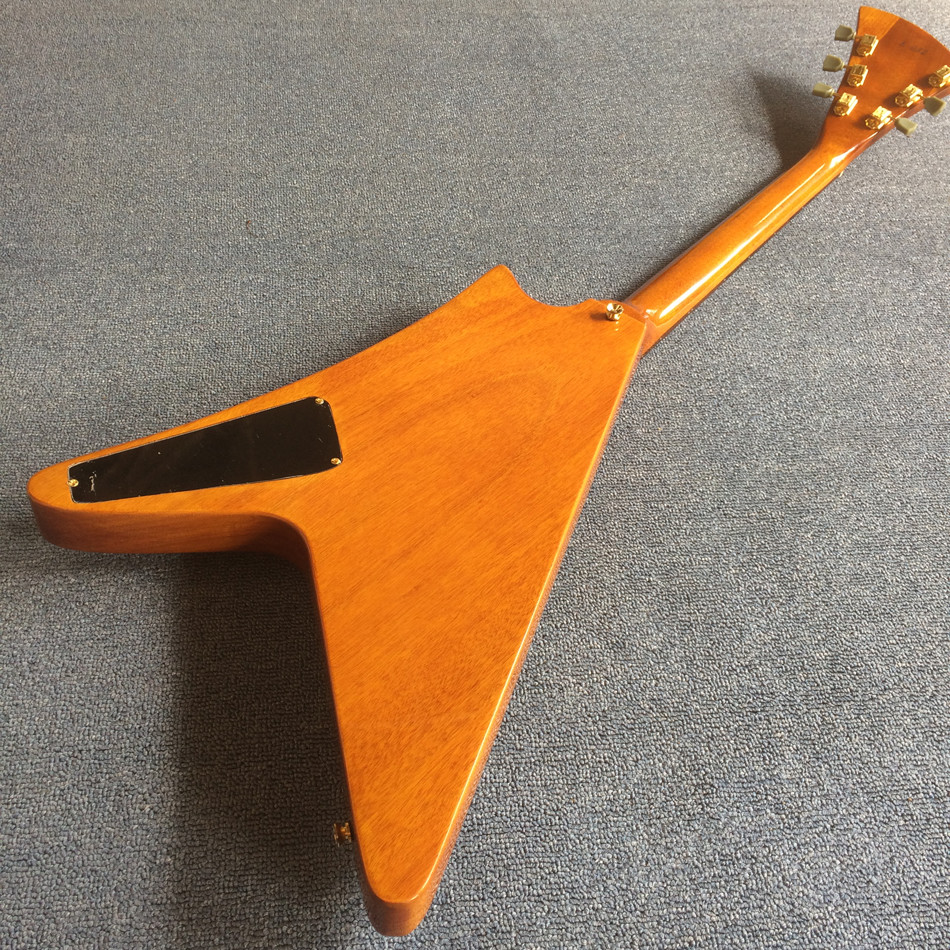 Custom V style electric guitar,Rosewood Fingerboard ,Dots inlays,Chrome hardware