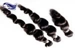 Free Shedding Human Brazilian Hair Extensions Natural Double / Strong Weft