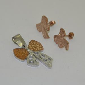 China High Quality Stainless Steel Jewelry Set LUS163-1 factory