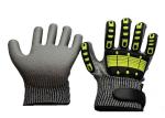 Industrial Impact Cut Proof Work Gloves TPR Back Knitted Wrist Cuff